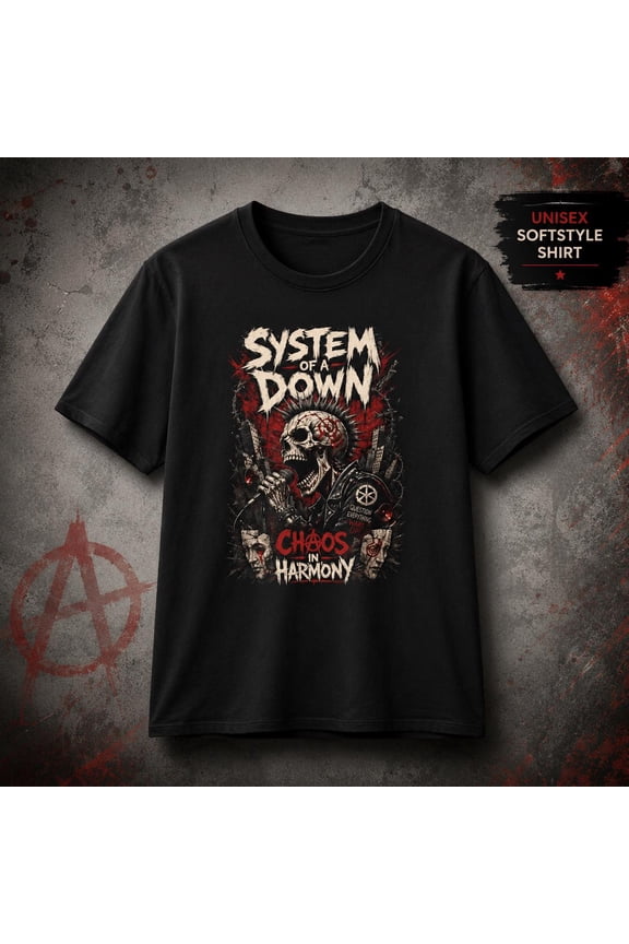System Of A Down Shirt | Chaos in Harmony Tee, Sand L
