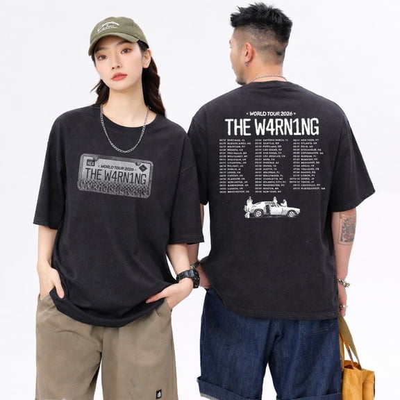 KnuxTee The Warning World Tour 2026 Concert T-Shirt, Rock Band Fan Comfort Colors®, Black S