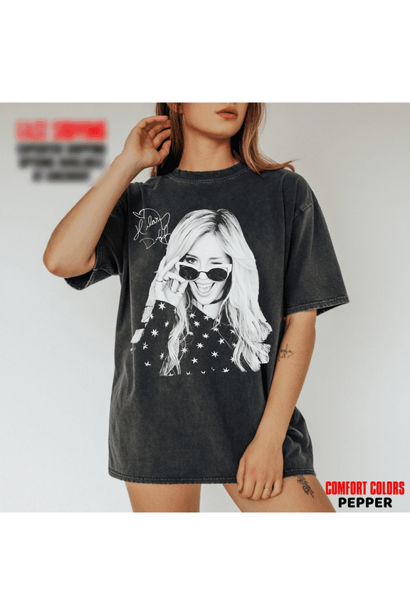 Vintage Hilary Duff The Lucky Me Tour T-Shirt, Signature Shirt, Comfort Colors Tee, Pepper XL
