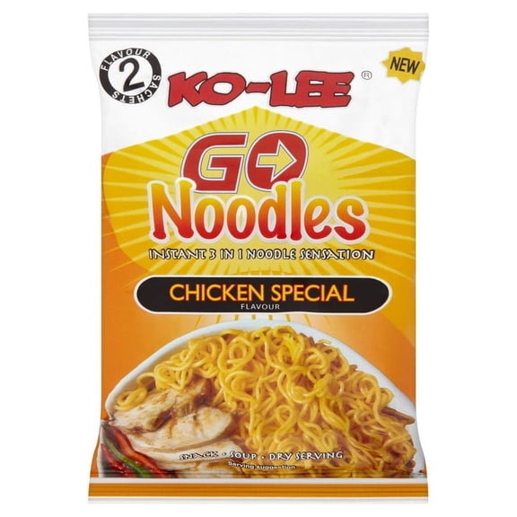 Ko-Lee Go Instant Noodles Chicken Special Flavour 85g, British Import (Pack of 3)