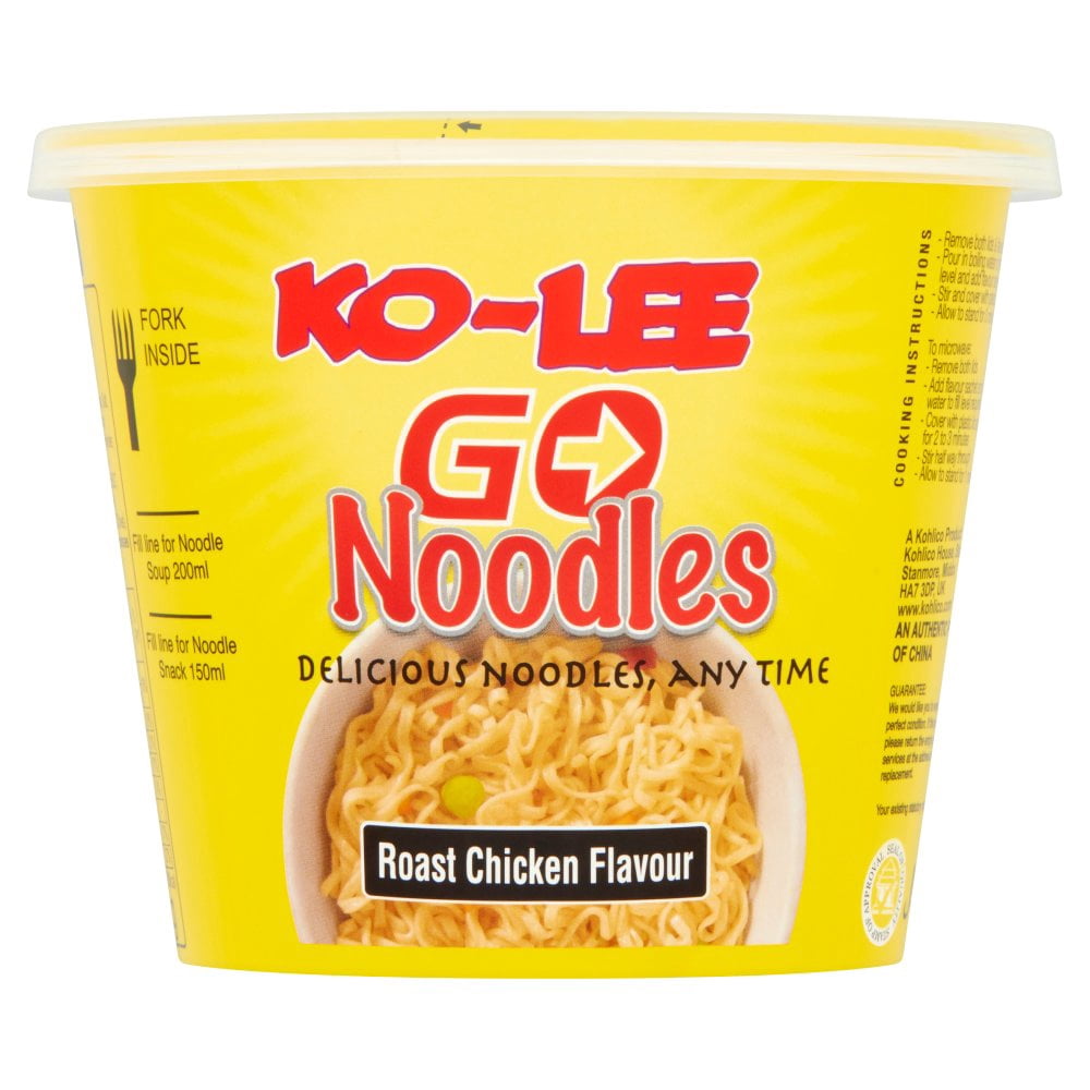 Ko-Lee Go Noodles Roast Chicken Flavour 65g (pack of 6)