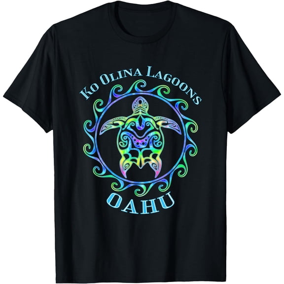 Ko Olina Lagoons Oahu Hawaii Vacation Colorful Turtle T-Shirt
