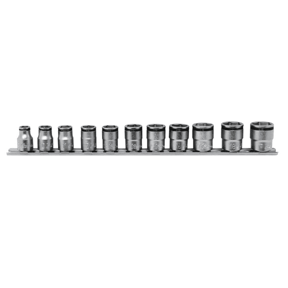 Ko-ken USA 3/8 Square Drive NUT GRIP Socket Set 8-19 mm Chrome Rail - 11 Piece