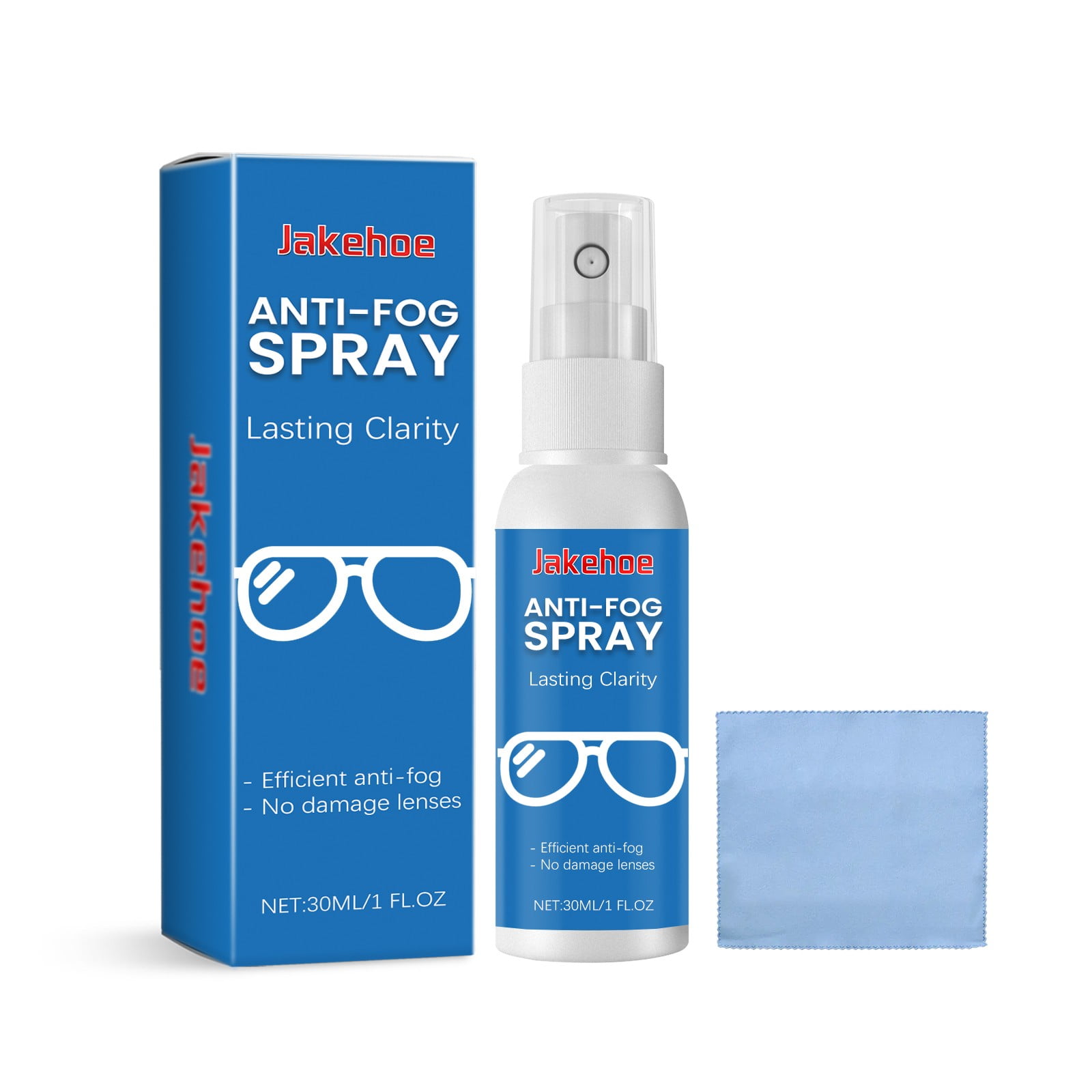 KoIJMP Eyeglass Cleaner Spray Kit, AlcoholFree Glasses Spray Cleaner Solution for All Lenses
