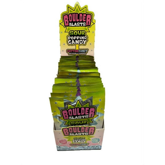 KoKo's Boulder Blasts Sour Popping Candy Cotton Candy 0.35 oz.