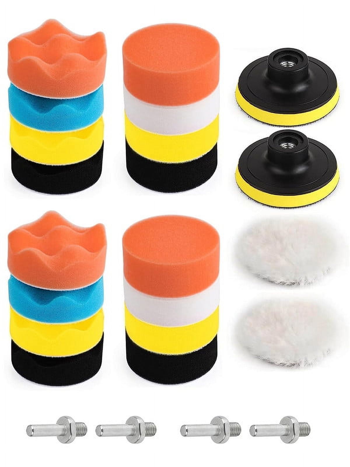 Aazon.co: SIQUK 16 Pieces 7 Inch Buffing Pads Foa Polishing Pad Kit