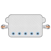 KoRwelex Car Windshield Snow Cover, Windshield Cover for Ice and Snow with Magnetic Edges,4 Layers Thickness Snow Protector Covers, Windproof Winter Frost and Deicing Awning