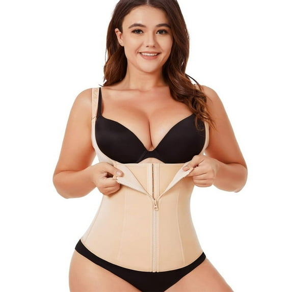 KoRwelex Waist Trainer for Women Corset Tummy Control Shapewear with Zipper Women's Waist Cincher Tank Top with Adjustable Straps