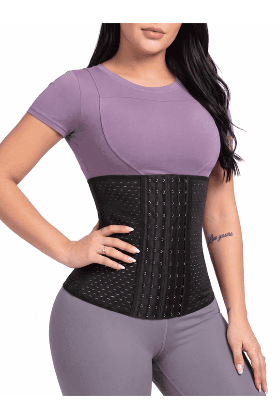 Waist Trainer for Women, Tummy Control Body Shaper Shapewear,Waist Cincher Sport Girdle with Adjustable Hooks
