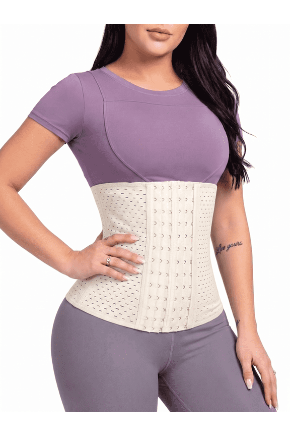 Waist Trainer for Women, Tummy Control Body Shaper Shapewear,Waist Cincher Sport Girdle with Adjustable Hooks
