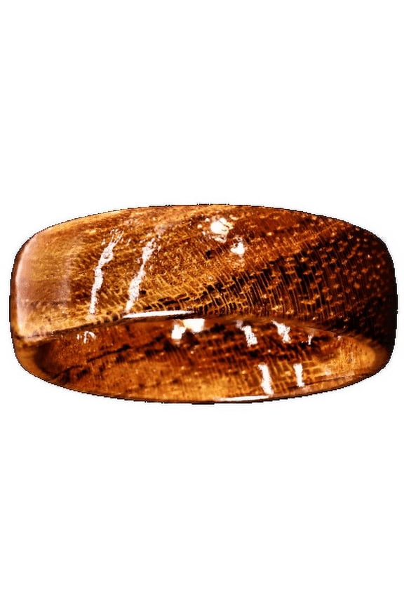 Koa Wood Domed Band Rings Domed Hawaiian Jewelry Unisex For Men and Women Anillo Para Hombres y Mujeres 8mm