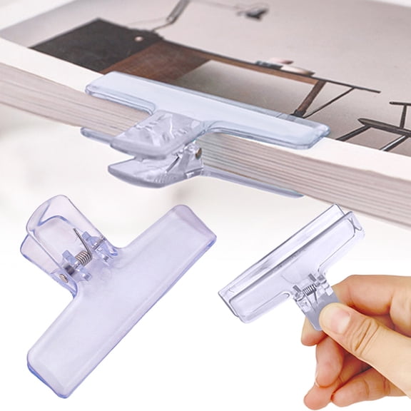 Koadzawe 1Pc Cute Chip Clip Transparent Seal Clips Acrylic Air Tight Sealing for Kitchen Storage,Clear Chip Clips for Food Packages,Snack Bags,Potato Chip Bag Clips Plastic Bag Clips
