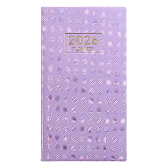 Koadzawe 2026 Pocket Planner A6 Mini Weekly Planners 3.78" X 6.8" Starlight Leather 2026 Pocket Notepad Daily Schedule Calendar Planner
