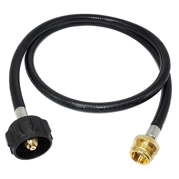 Koadzawe 4 Ft Universal Propane Adapter Hose, Connect 1 Lb Small Appliances To Large Tanks, Compatible With Portable Heaters,Table Top Grills, Propane Stoves, Lanterns And More，Propane Tank Adapter