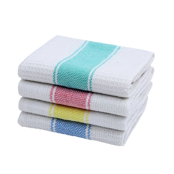 Koadzawe 4 Pcs Kitchen Dish Cloths For Washing Dishes Cleaning Cloth Absorbent Dish Rags Drying Cleaning Towels For Scrubbing Wipe Glass Home And Kitchen,Dish Cloths For Washing Dishes,Dish Rags.