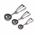 thumbnail image 1 of Koadzawe Cookie Scoop Set 3 Pcs, with Trigger Large-Medium-Small Size for Kitchen Family Ice Cream Cookie Cupcake Muffin Meatbal Multipurpose Tainless Steel Ice Cream Scooper, 1 of 4