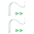 thumbnail image 1 of Koadzawe Iron Wall Hooks Hanging Bracket 3.5 Inch Indoor Outdoor for Hanging Lanterns Plants and Lights (White, Pack of 2)，hanging plant hooks，garden hooks for hanging，garden hooks, 1 of 7