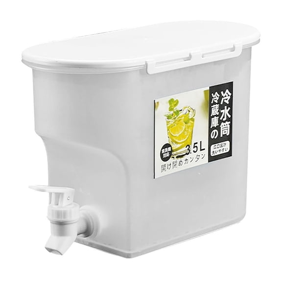 Koadzawe Large Capacity Cold Water Kettle 3.5L Refrigerator Water Dispenser Faucet For Tea Milk Juice Buffet Camping Picnic(Plastic Material) Punch Dispenser For Parties Lemonade Container