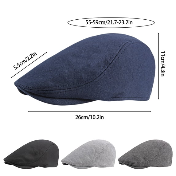 Koadzawe Men Classic Flat Cap Newsboy Ivy Irish Gatsby Driving Hunting Hat Soft Warm Cabbie Paperboy Cap Vintage Retro Beret Headwear Casual Outdoor Golf Sports Adjustable Plain Bonnet GearGY1