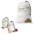 thumbnail image 1 of Koadzawe Potato Onion Storage Bag, Washable Canvas Onion And Potato Storage Bag, Drawstring Garlic Onions Potatoes Keeper for Pantry, Kitchen, Refrigerator 14.1"X10.23"Organic Cotton Potato Sacks, 1 of 9