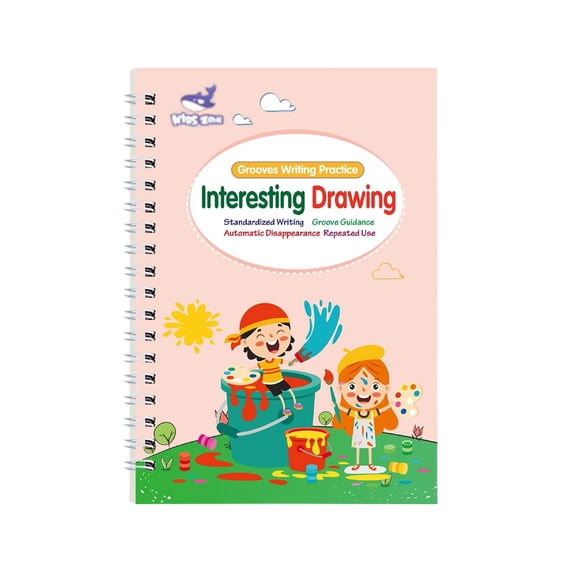 Koadzawe Pre Workbook,Magic Grooved Writing Practice,Reusable Grooved Handwriting Workbooks,Magic Copybooks Template Design for Letter Tracing Books,Pre Learning Activities(1 Book)