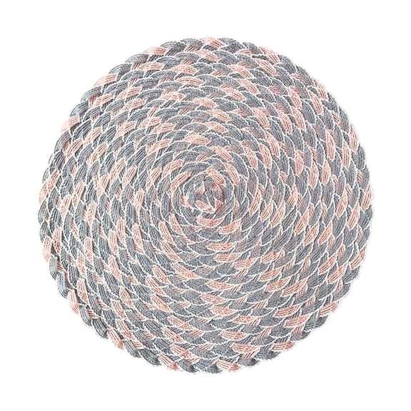 Koadzawe Round Braided Placemats Round Table Mats For Dining Tables Natural Woven Heat Resistant Place Mats Set Of 1，Kitchen Table Mats，Round Woven Placemats，Table Place Mats