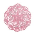thumbnail image 1 of Koadzawe Round Crochet Lace Doily Floral Design Fabric Coasters Doilies Value Pack, 1 Pcs/Set Lace Doilies (Pink),Handmade Crochet Cotton Lace Table Placemats,Crochet Doily,Doilies, 1 of 9