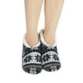 thumbnail image 1 of Koadzawe Slipper Socks for Women Fuzzy Plush Lined Footies with Winter Knit Pattern and Soft Warm Interior Cozy House Slippers for Indoor Home Lounging and Sleeping Black One Size, 1 of 5