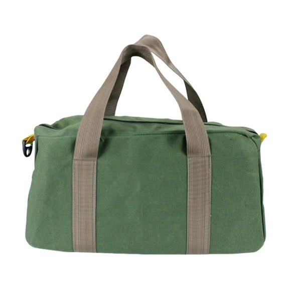 Koadzawe Wide Mouth Tool Bag,Canvas Heavy Duty High Capacity Handbag, Portable Multi-Function Zipper Tool Bag for Storage , Screwdrivers, Plier, Nails(10.63"X7.1")Small Tool Bag,Tote Organizer Pouch