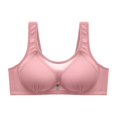 thumbnail image 1 of Koadzawe Women's Full Coverage Support Bra, Wireless Soft Cup Bra with Wide Straps, Mesh Panel and Smoothing Side Wings, Comfortable Everyday Underwear for All Day Wear and Daily Use Pink XL, 1 of 9