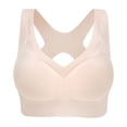 thumbnail image 1 of Koadzawe Women's High Impact Sports Bra Wireless Racerback Cutout Activewear Workout Tank Top Supportive Seamless Athletic Compression Bralette Fitness Apparel Beige 2XL, 1 of 1