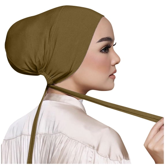 Koadzawe Women Muslim Hijab Underscarf Cap Tie Back Inner Bonnet Headwear Islamic Jersey Hair Cover Adjustable Soft Breathable Headwrap Turban Sleep Hat Premium Comfort Daily Wear AccessoriesJN