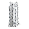thumbnail image 1 of Koadzawe Women's Sleeveless Nightgown Floral Print Sleepwear Crew Neck Pleated Sleep Dress Soft Comfortable Midi Lounge Dress Casual House Dress Nightshirt for Summer Pink 2XL, 1 of 3