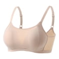 thumbnail image 1 of Koadzawe Women's Wireless Full Coverage Bra, Seamless Soft Cup Comfort Bra with Adjustable Straps, Light Support Everyday Underwear for Daily Wear, Lounge, Sleep and Work Beige XL, 1 of 2