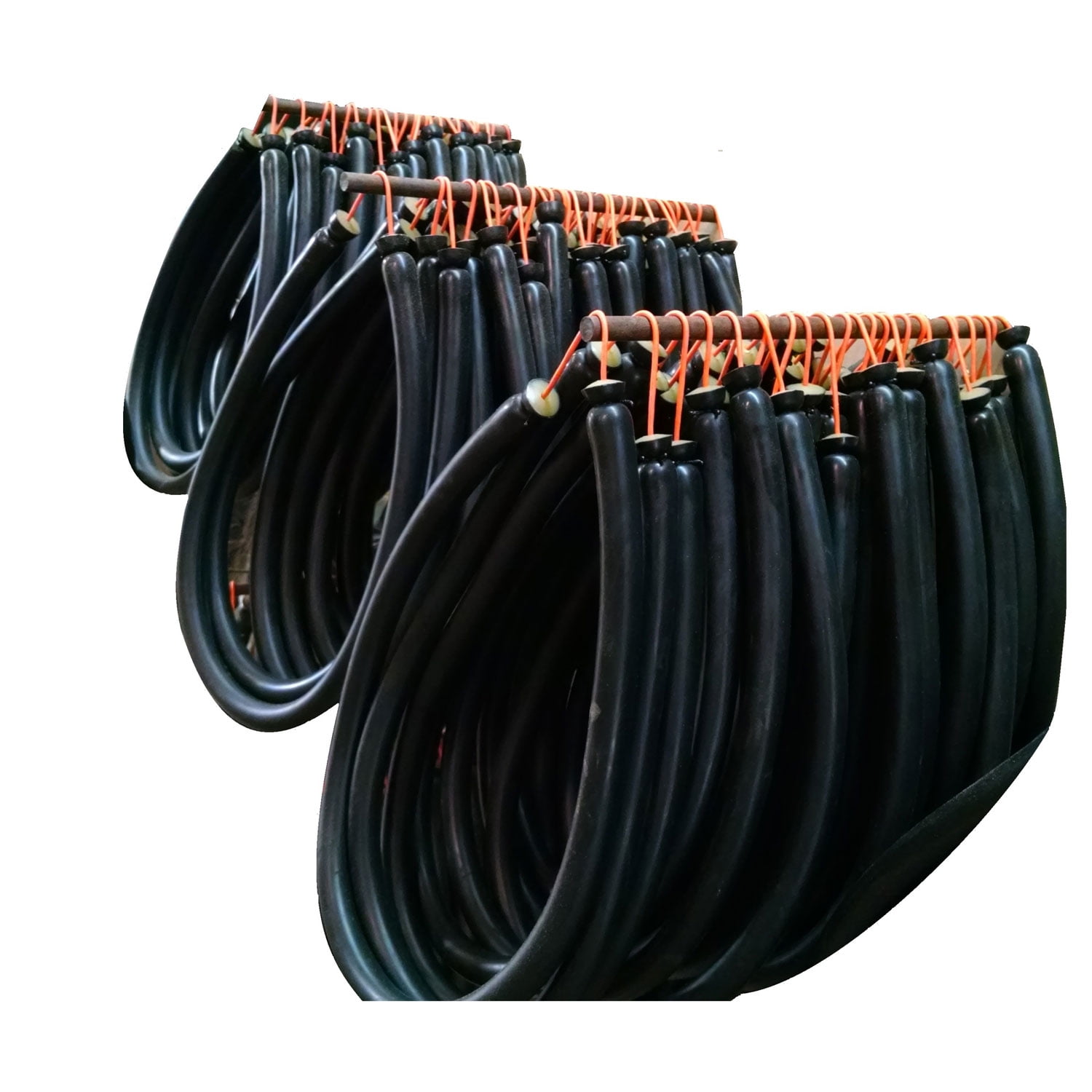 Koah 5/8\" (16mm) Power Band - 26 Inch Spearfishing/Sling Band, Black Over Amber Latex, Hand-Tied