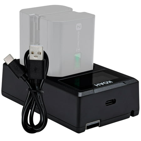 Koah Dual USB-C Charger with LCD Display for Sony NP-FZ100 Battery