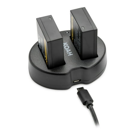 Koah Pro Fujifilm NP-126S Two-Pack Rechargeable Battery 1400mAh and Dual Charger