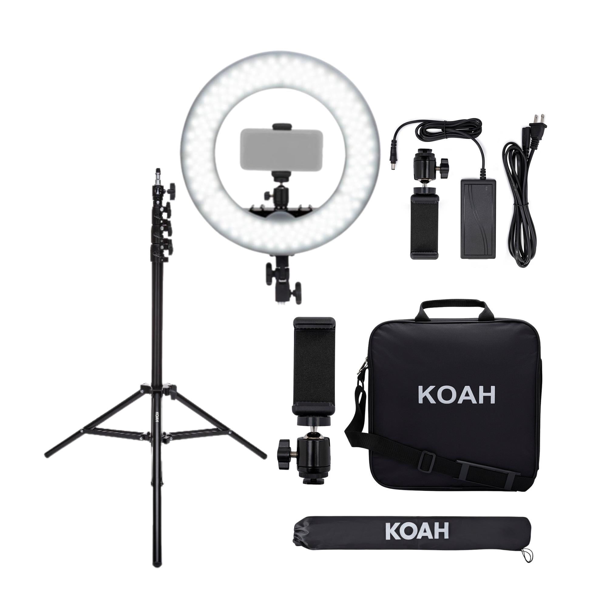 Koah SOL SPHERE 13-Inch 42W Dimmable LED Ring Light Kit with Air-Cushioned Stand
