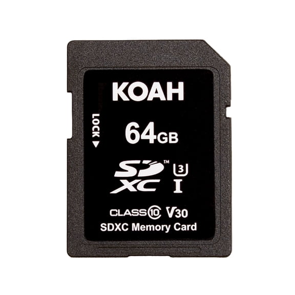 Koah Ultimate 64GB SDHC Memory Card Class10 U3 V30 UHS-I High-Speed Storage