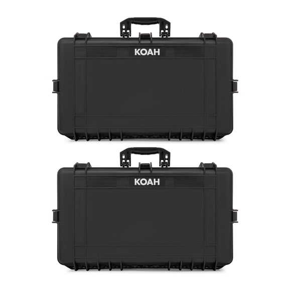 Koah Weatherproof Hard Case with Customizable Foam (28 x 17 x 7 Inch, 2-Pack)