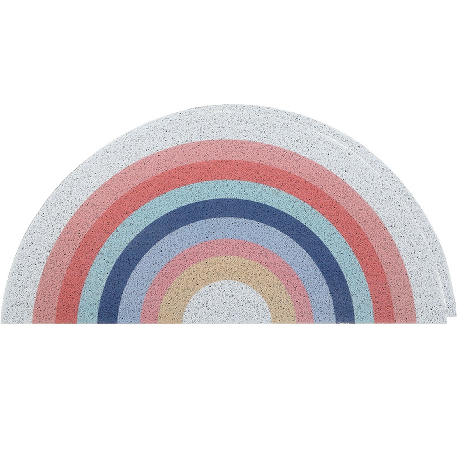 Koaiezne Half Circle Rainbow Silk Circle Floor Mat Dust Removal And