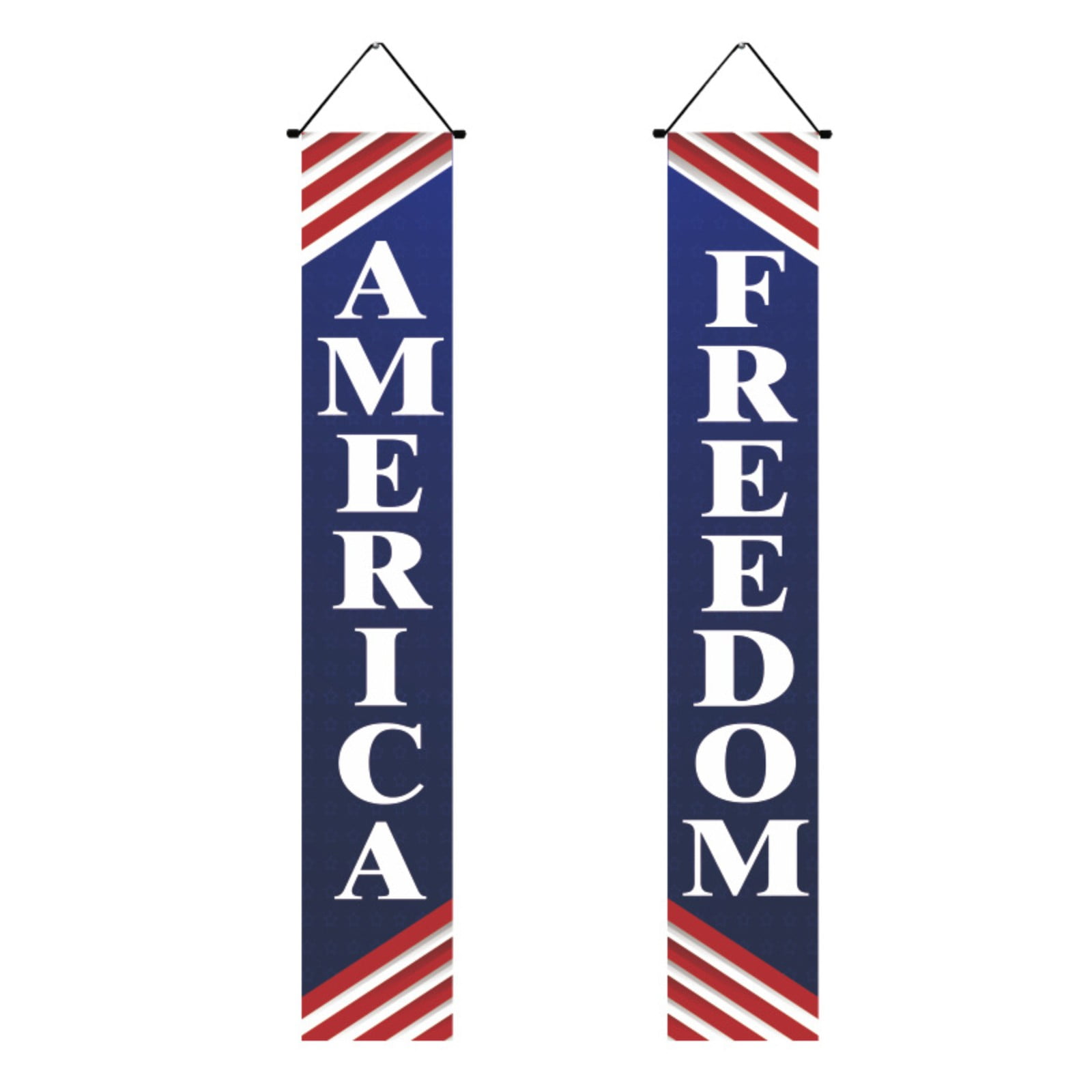 Koaiezne Independence Day Couplet Holiday Decoration Party Door Curtain Hanging Flag Porch