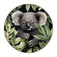 thumbnail image 1 of Koala 6PCS Round Coasters, Microfiber Leather Drink Coasters Set of 6, 11x11 cm/4.3x4.3 in Coaster for Drinks, Heat Cup Coasters, Table Coasters for Home and Office, 1 of 6