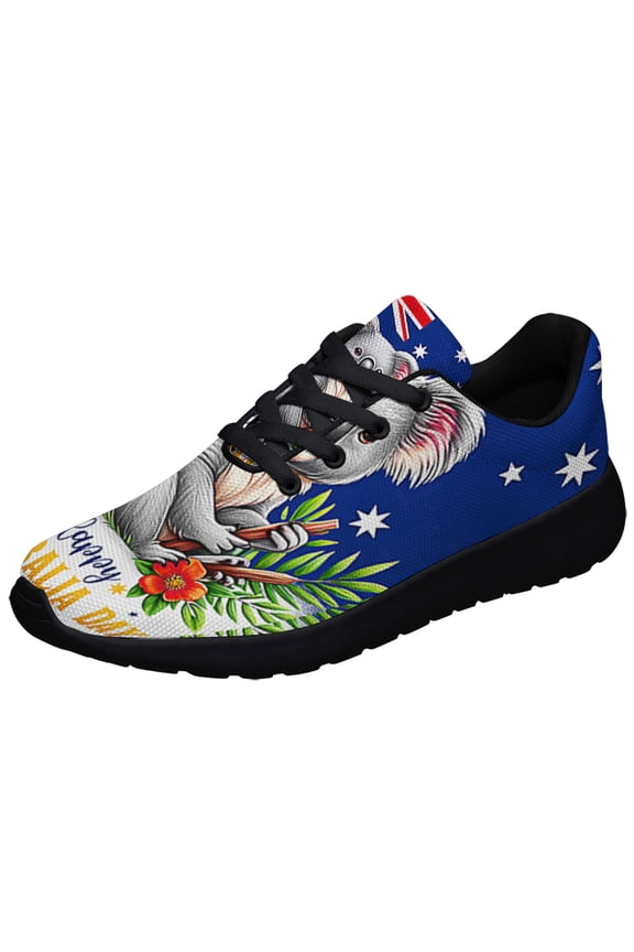 Koala AuStalia Happy AuStalia Day Shoes Sneakers Black Size 4.5