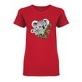 thumbnail image 1 of Koala Baby And Mother T-Shirt Women -Image by Shutterstock, Female Large, 1 of 2