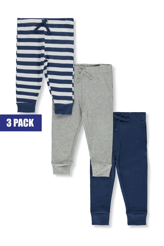 Baby Boys' 3-Pack Striped Pants Color: blue Size: 6 - 9 months