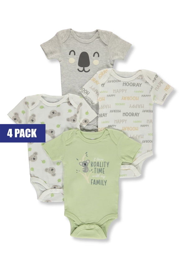 Baby Boys' 4-Pack Bodysuits Color: gray Size: newborn