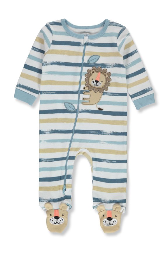 Baby Boys' Lion Footed Coveralls Color: blue/multi Size: newborn
