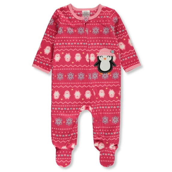 Koala Baby Baby Girls' Snowflake Penguin Footed Coveralls Color: multi Size: newborn