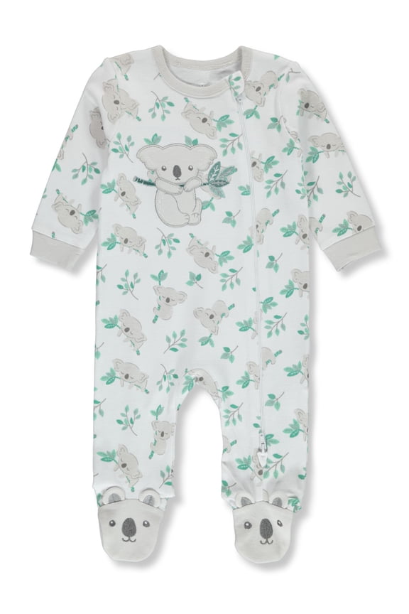 Baby Unisex Footed Coveralls Color: gray Size: 6 - 9 months
